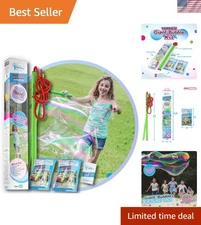 Ultimate 4-Piece Giant Bubble Wands Kit with Eco-Friendly Bubble Solution
