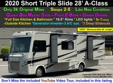 2020 Winnebago Intent 28y Super-Short Class A Triple Slide