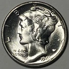 1943 S Mercury Silver Dime San Francisco - NICE BU Condition / Luster 🔥