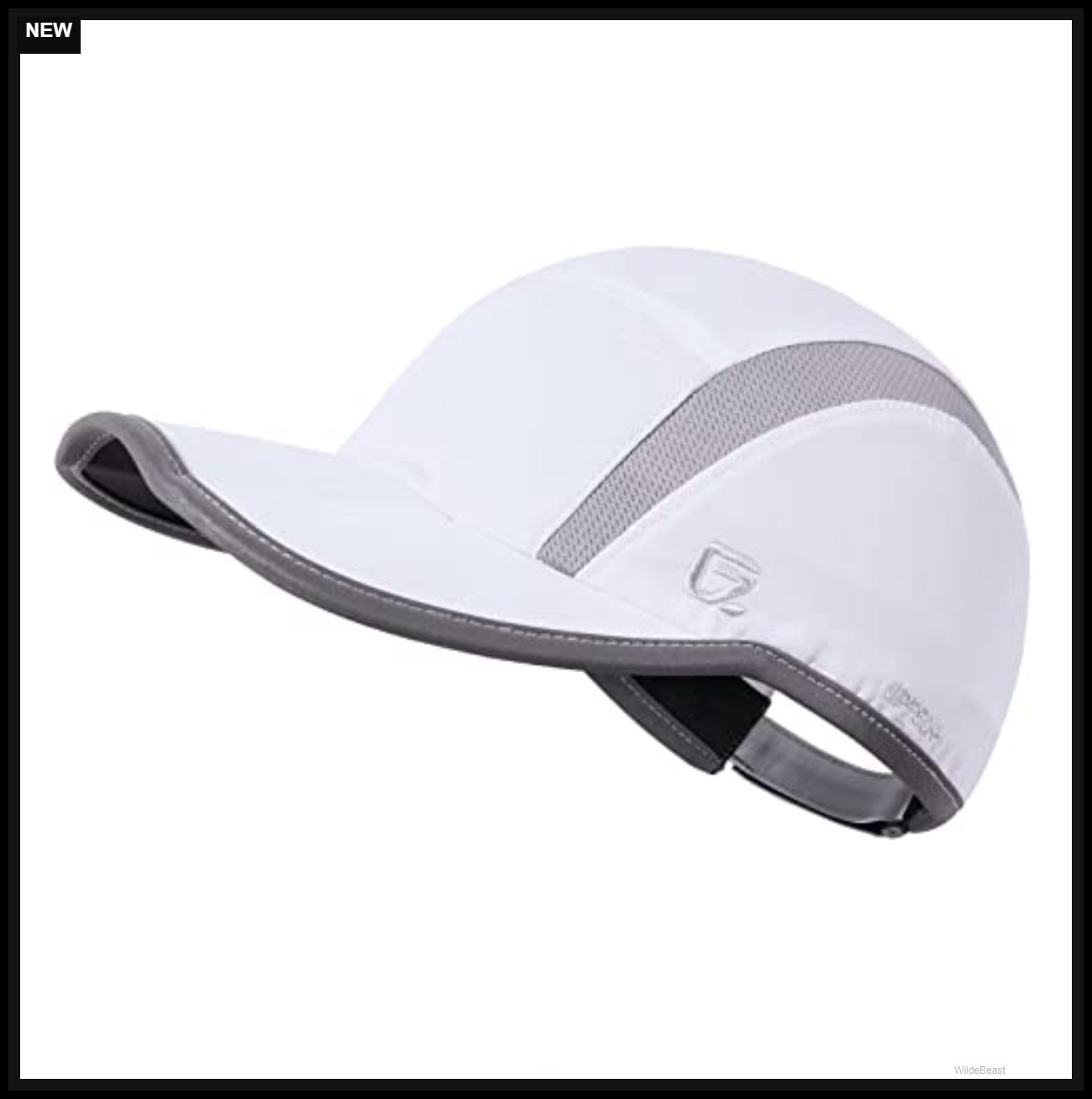 UPF 50 Sun Hat Foldable Reflective Brim Lightweight Adjustable Nylon Baseball