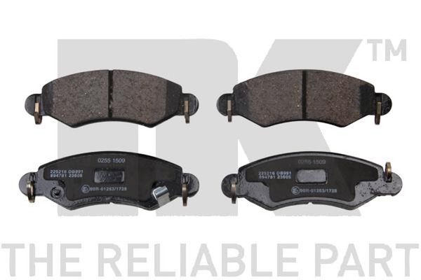 Bremsbelagsatz Scheibenbremse NK 225216 FüR Opel Suzuki Agila H00 F68 12V 16V MA-image