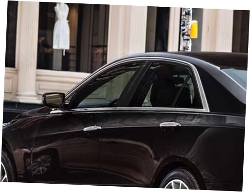  Pillar Post Window Trim Compatible with Cadillac CTS 2014-2019 Gloss (Black)