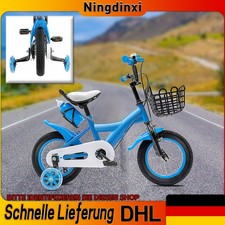 Bicicletta per bambini 2-4 anni, acciaio al carbonio, due freni, con ruote di supporto