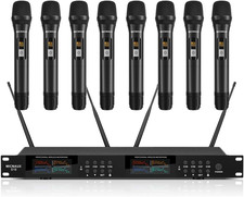 Pro 8-Channel UHF Wireless Microphone System for Karaoke Events