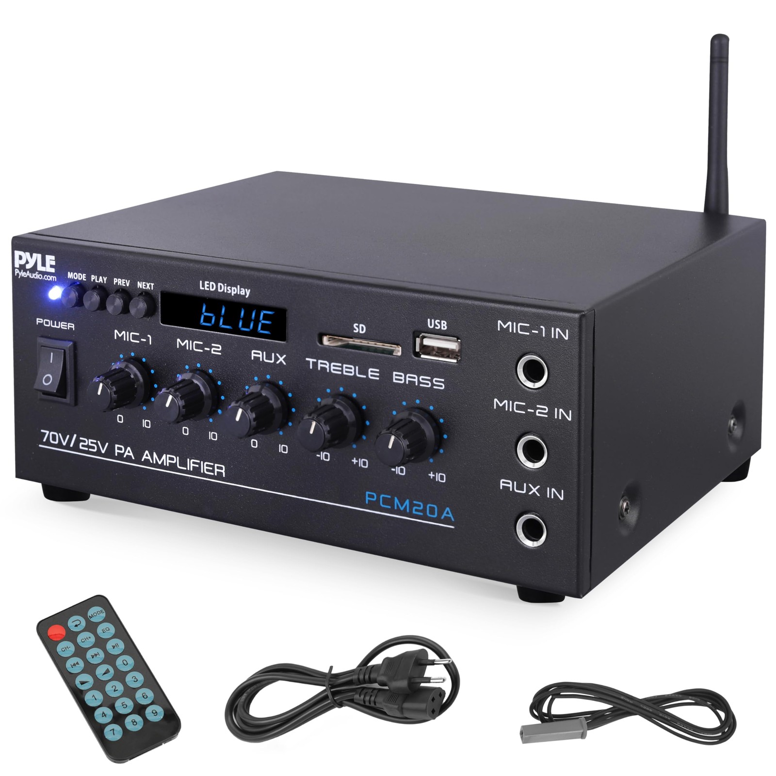 Pyle Amplificatore Audio Stereo Inalambrico 40 Watt Multicolore