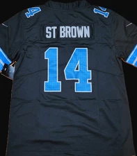 kid's customized Amon-Ra St. Brown 14 Detroit Lions Size s-xl Stitched nwt
