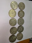 1968 Kennedy Half Dollars 10-Coin Lot From Bank Roll 40% Silver Near Unc Cond.