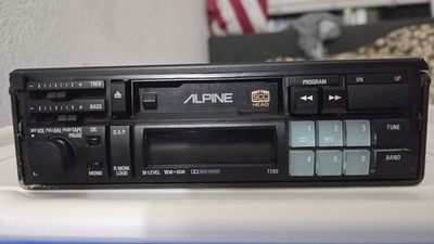 ALPINE  AUDIO STEREO AM/FM  7280S Casseste Tape Car Stereo Vtg Classic OldSchool