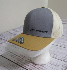 Pacific Headwear Pro Model Lippert RV Gray Tan Trucker Snapback Hat Mens 1 Size