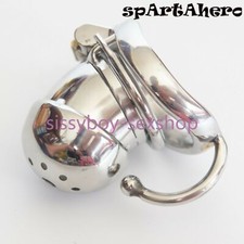 Stainless Steel Male Chastity Device Metal Cage Men Locking Belt Hook Ring