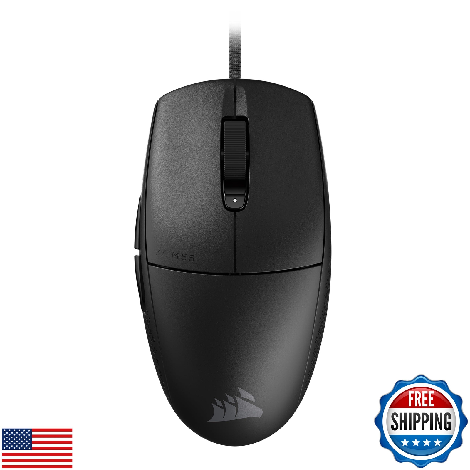 Corsair M55 Wired Lightweight FPS Gaming Mouse – 16,000 DPI – Six Programmabl