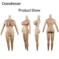 Roanyer Silicone Crossdresser Body Suit G Cup Breast Form Fake Boobs Shapewear