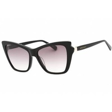 Longchamp Women's Sunglasses Grey Gradient Lens Black Cat Eye Frame LO669S 001