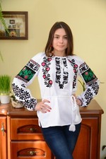 Ukrainian embroidered traditional shirt for ladies, blouse, sorochka vyshyvanka