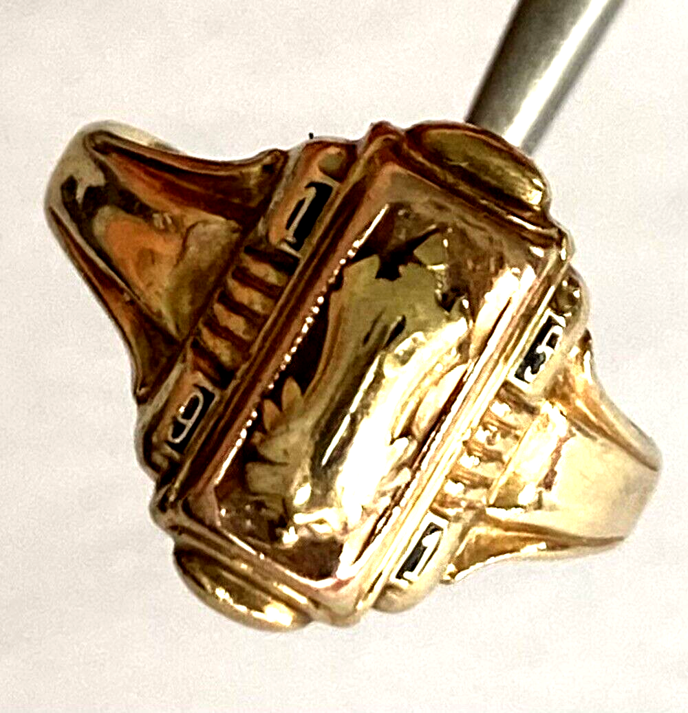 Vintage High School 1951 Josten 10K Gold Ladies Class Ring