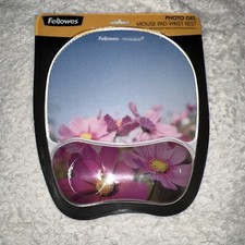 BN Sealed Fellowes Photo Gel Mouse Pad and Wrist Rest with Microban 9" 7.5"