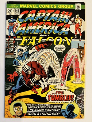 CAPTAIN AMERICA #169 FN+ = Black Panther APPEARANCE! FALCON! (1974) | eBay