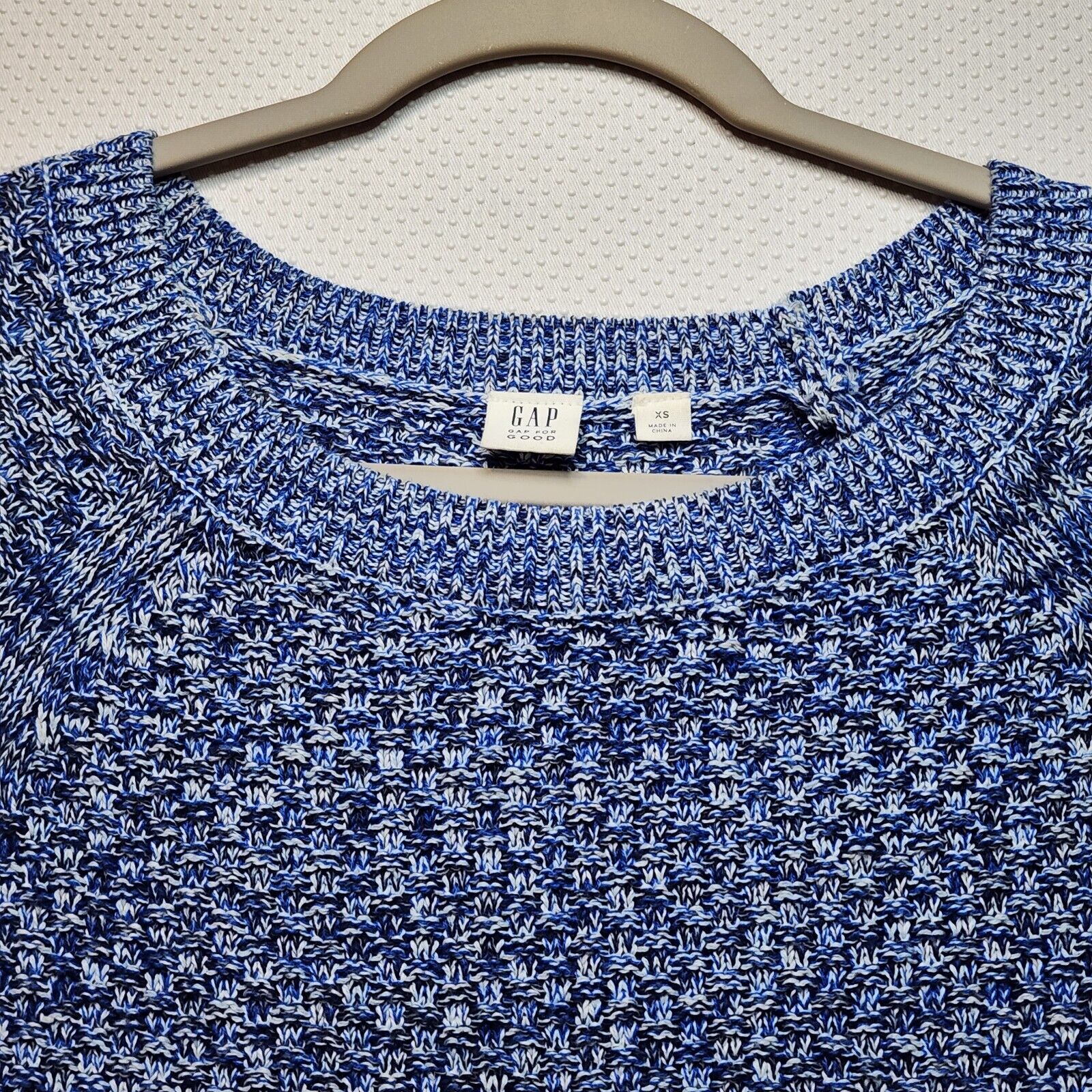 Gap Womens Pullover Sweater Extra Small Blue Long… - image 2