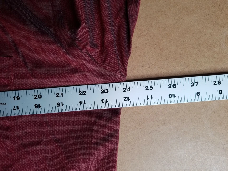 Рубашка мужская Joseph & Feiss бордовая на пуговицах с длинным рукавом 16 1/2 34/35 - Изображение 3 из 4