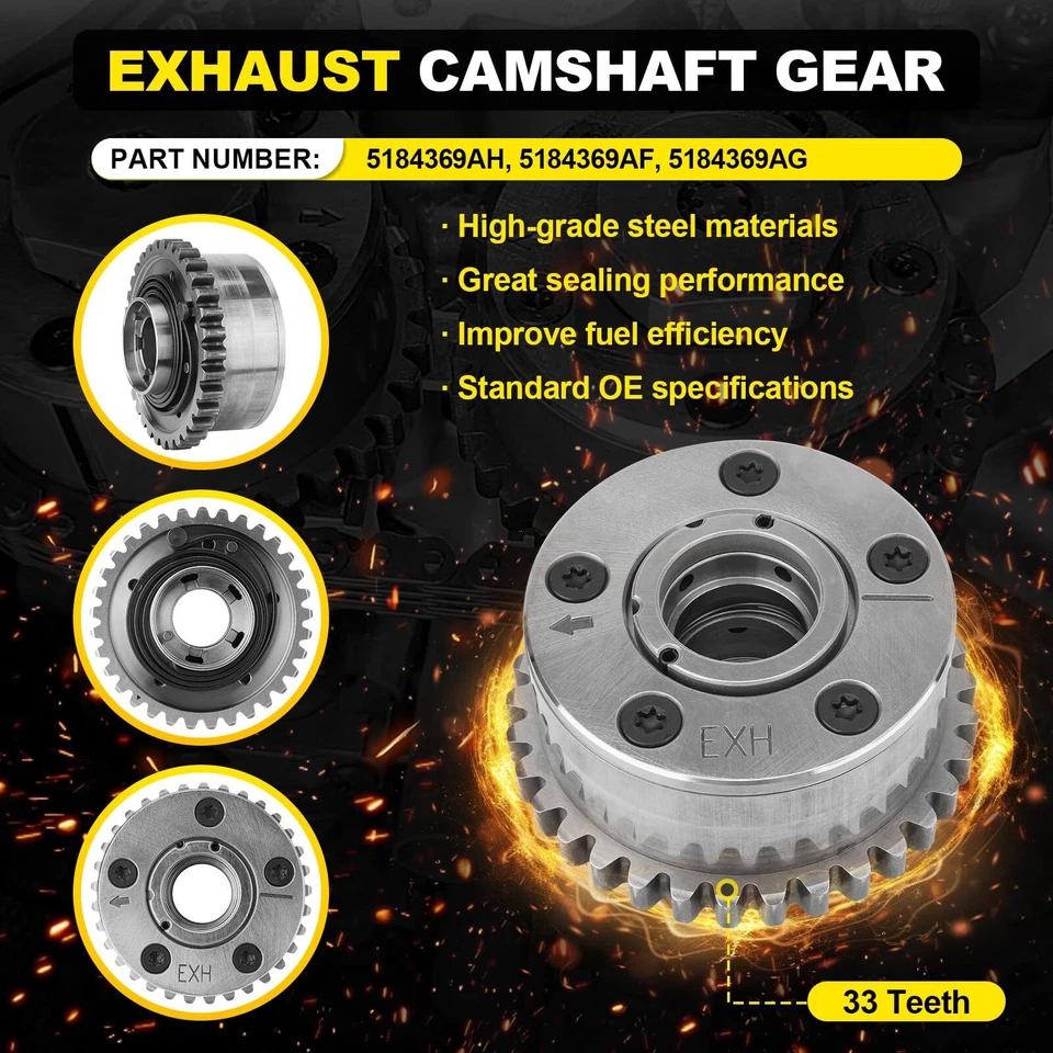 4Pcs Intake & Exhaust Variable Valve Timing Sprocket for Chrysler Dodge Jeep Ram - Image 4 of 4