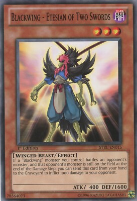 Yugioh Schwarzflügel - Etesian Of Two Swords STBL-DE015 Common 1. Auflage LP x3 PS