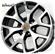 22 Gloss Black Machined 5656 Replica Oe Wheels Fits Cadillac Escalade 6x5.5 31 22 Gloss Black Machined 5656 Replica Oe Wheels Fits Cadillac Escalade 6x5.5 31
