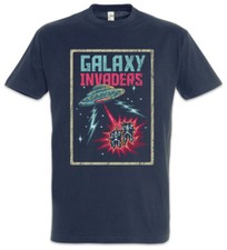 Pixel Galaxy Invaders T-Shirt Pixel Alien Beam Retro Arcade Saucers Vril Gamer image