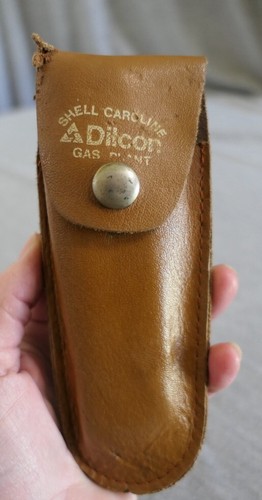 Coltello a lama inox vintage Shell Canada Caroline Dilcon impianto a gas ottone - Foto 20 di 22