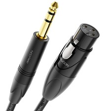 2m Mikrofonkabel XLR Buchse zu 6,3mm Klinke S...