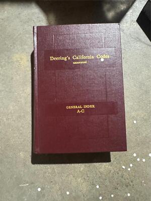 Deering california code General Index A-G
