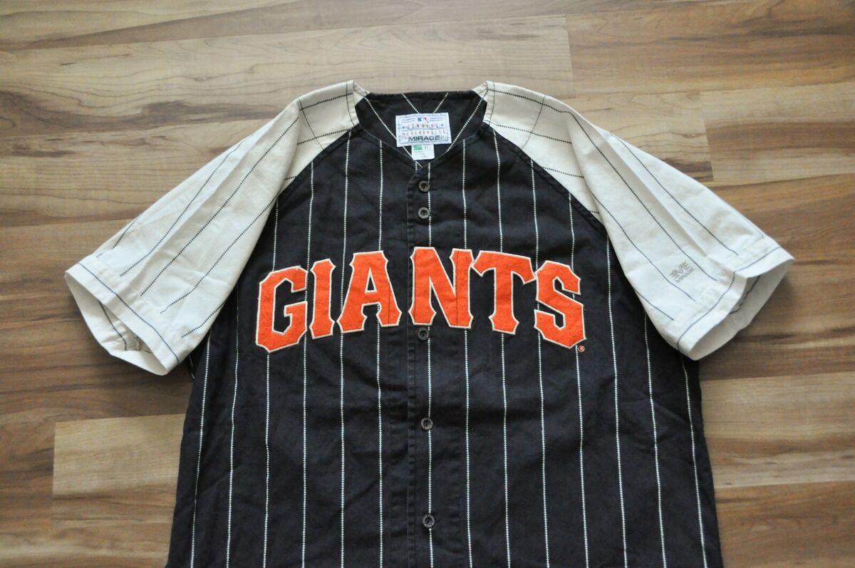 9 San Francisco Giants Mirage Jersey Pinstripe Black Sewn 9 San Francisco Giants Mirage Jersey Pinstripe Black Sewn