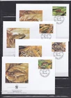 F1313 - Seychelles 2003 - FDC - Dieren / Animals (Kikkers/Frogs) WWF/WNF