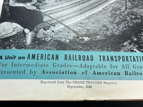 1949 ROMANCE OF THE RAILROADS Vintage Educational Brochure ILLUSTRATED Trains - Picture 3 of 5
