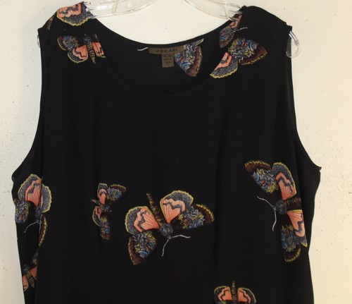 Harari Sz 1X 2X Exquisite Silk Jacket Tunic Dress Outfit Art-to-Wear Butterfly - Picture 11 of 12