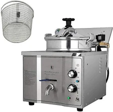 110V 16 L Commercial Electric Pressure Fryer  Chicken Deep Fryer Machine 304 SS