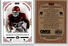 Myron Cunningham 2022 Onyx Vintage Football VFMY Arkansas RC Rookie