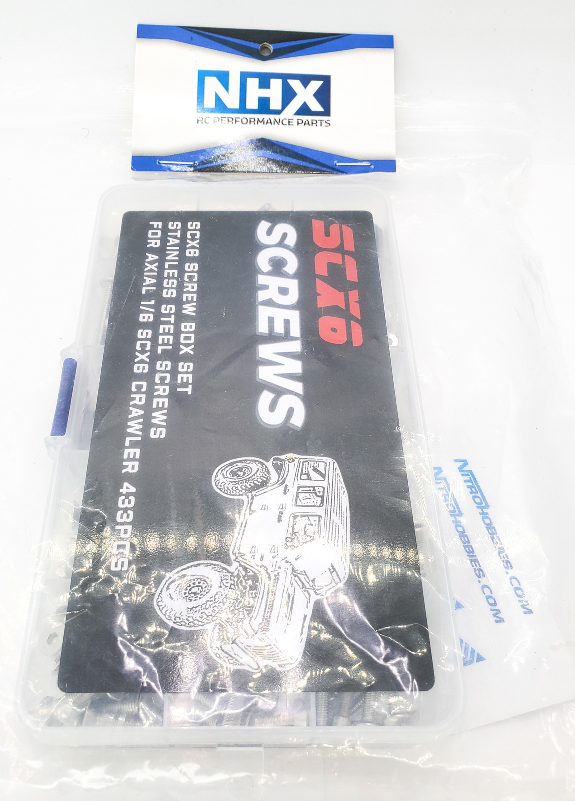 NEW NHX Stainless Steel Screw Box 433Pcs For 1/6  Axial SCX6 FREE US SHIP