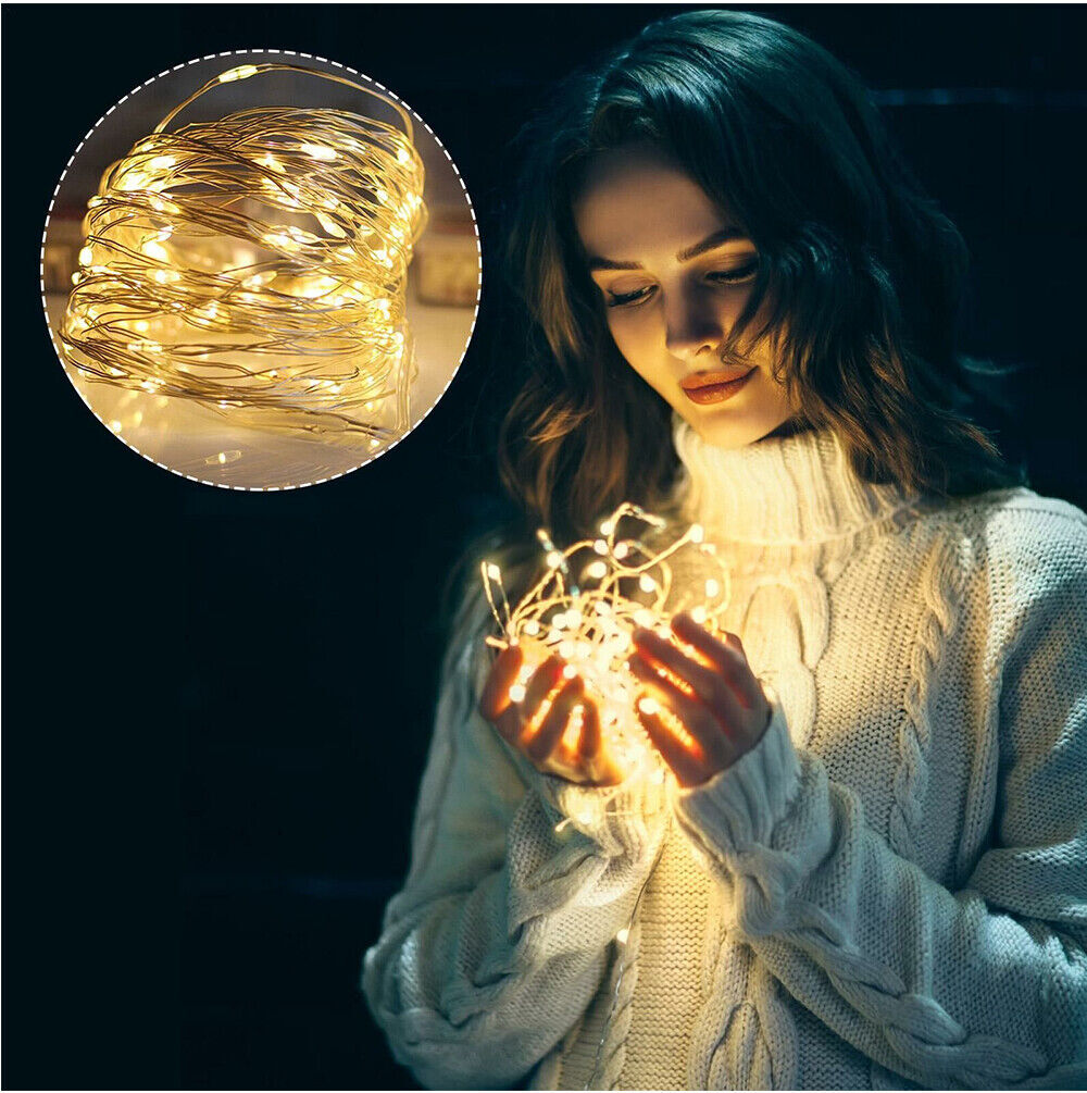 LED String Lights Plug in Fairy Lights Waterproof Copper String Lights
