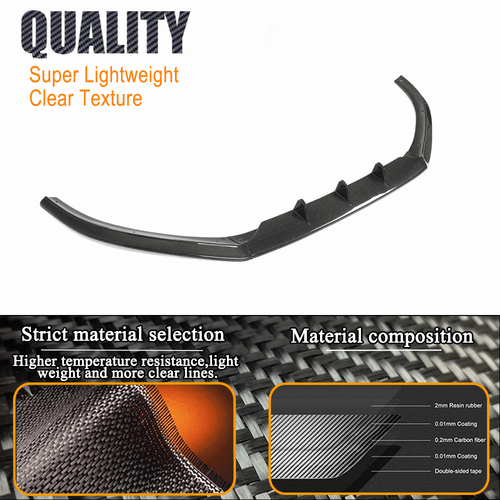 For Audi A5 Sline S5 12-16 Real Carbon Fiber Front Bumper Lip Spoiler Splitters - Picture 8 of 12