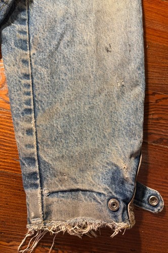 Vtg 80s GUESS Marty McFly Jacket Size Large Denim Leather Jean Georges Marciano - Picture 12 of 15