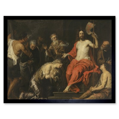 Seghers Christus und reuige Sünder Gemälde Wandkunstdruck gerahmt 12x16