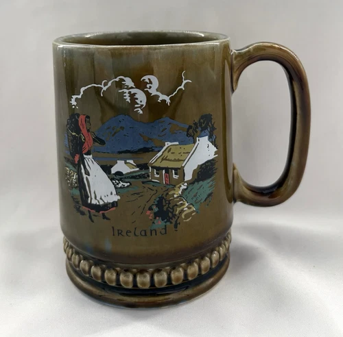 WADE Irish Porcelain Coffee Mug Country Landscape Scene