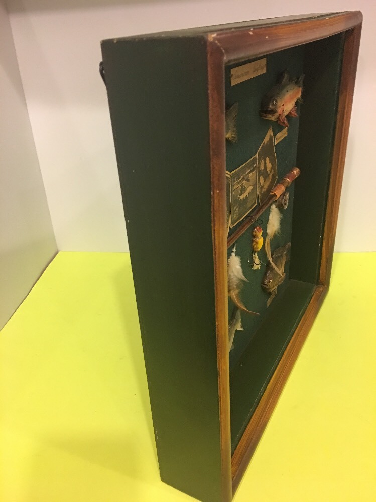 Shadow Box Vintage American Angling - Cabane De Pêche Décorative