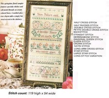 THE LOVELIEST FLOWER SAMPLER  CROSS STITCH PA...