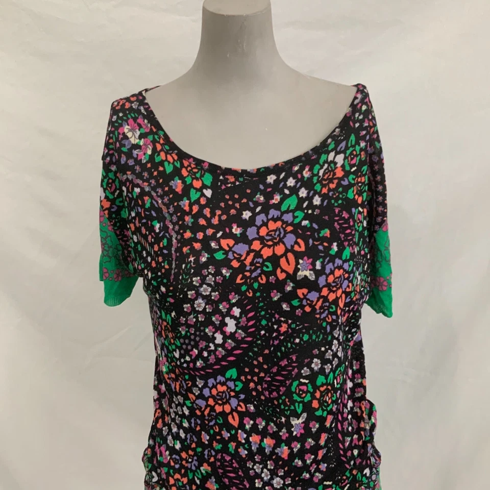 TÚNICA BLUMARINA TOP-MANGAS CORTAS-TALLA S o M-100% ALGODÓN-TEJIDO-HECHO EN ITALIA Foto 2 de 4