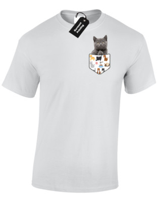 KÄTZCHEN MITTELFINGER HERREN T-SHIRT LUSTIG KATZENLIEBHABER UNHÖFLICHES DESIGN TIER MEME (FARBE)