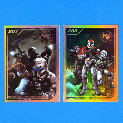 Star Wars Republic Commando Limited Run Games Gold Trading Cards 267 268 Rare