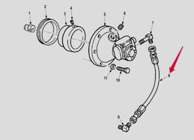 Flexible Air Meritor M939 A-2296-C-81 | Transfer Case Engagement | Neuf