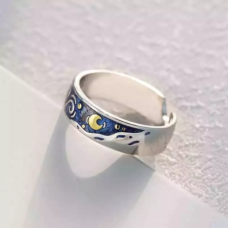 Van gogh ring starry hotsell night
