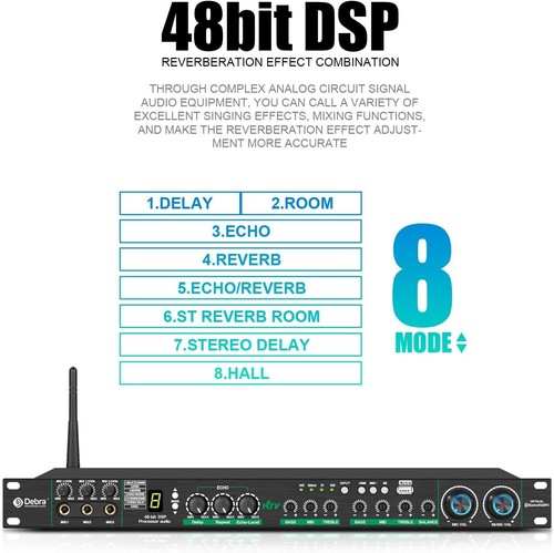D Debra Audio E270 Profesional Digital Efecto Preescenario Anti-Aullido Audio Pro - Imagen 4 de 12